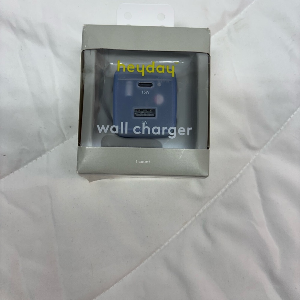 Heyday Blue Dual-Port Wall Charger